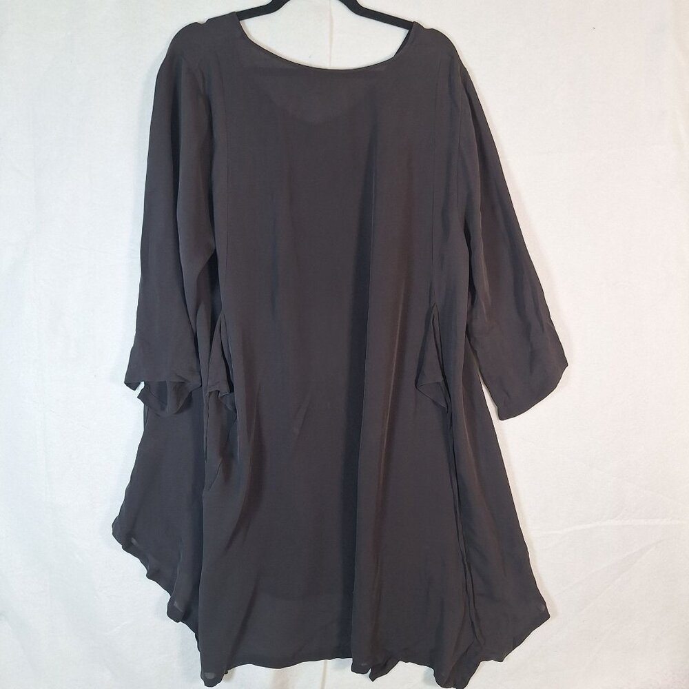 Wall London Black 100% Silk dress size L/XL